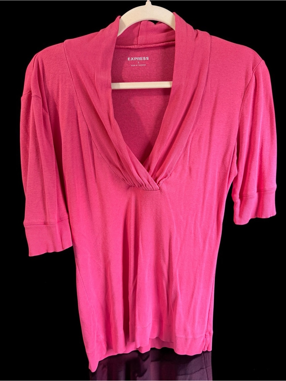 Express Womens Pink Cowl Neck Top Size Large
